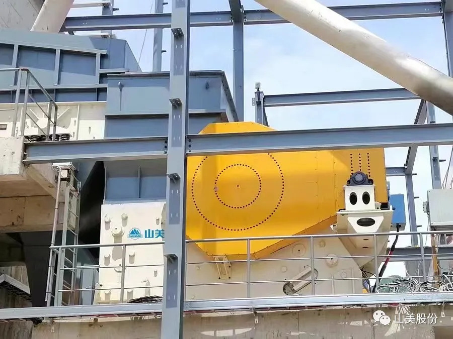 上海山美颚式破碎机性能优势施工现场